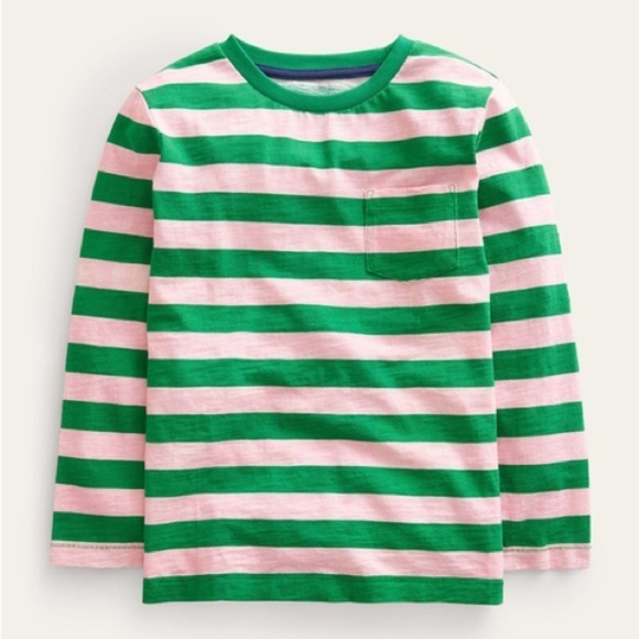 Mini Boden Other - NWOT Mini Boden kids long sleeve washed t-shirt. Size: 3-4. Color: Pink, Green